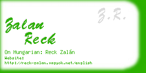 zalan reck business card